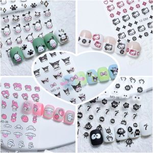 Cartoon nail stickers decoration stickers Cat Stickers Nail Stickers  Adhesive Stickers handmade stickers reward stickers