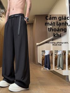 Ice Silk Quick Dry Mens Summer Trousers Cooling Casual