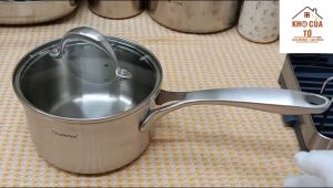 Quánh nồi nấu cháo bột nồi quánh inox: quánh thành cao Chockmen 16 cm chất liệu inox 18/10 cao cấp ckm242