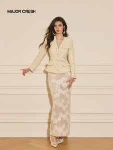 French Design White Mist Rose Glitter Set