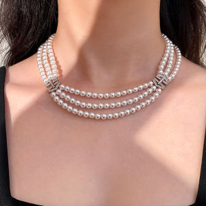 Large Quantity+ Classic 6-7mm Genuine Natural Seawater Whiter Real Pearl Necklace Triple Strand 3 Rows Fine Jewelry
