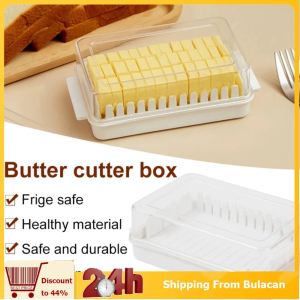 1pcs Cheese Countertop Dish Storage Butter Tray Slicer Keeper Kitchen Food Cutter Container