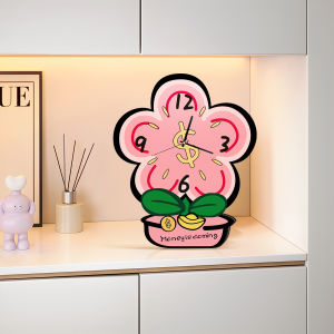 Modern Minimalist Desktop Clock Tabletop Decorative Clock Living Room TV Cabinet Decoration Silent Battery Powered Clock