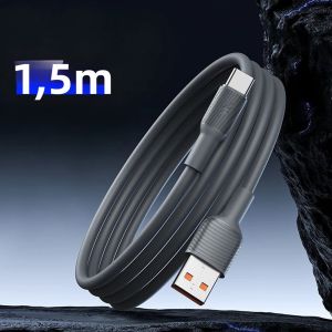 Cáp Sạc Nhanh USB Sang Type C 60W Hỗ Trợ PD Cáp Chơi Game Siêu Tốc Dành Cho Samsung S23 S22 Huawei POCO Realme - Chất Liệu Silicon Cao Su