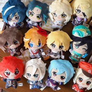 พวงกุญแจตุ๊กตาขนาดเล็ก 10 ซม. ตัวละครจากเกม Genshin Impact ทาร์ทาลิยา เคยา ดิลุค เวนติ เซียว คลี ของเล่นตุ๊กตาห้อยกระเป๋าเป้สะพายหลัง ของขวัญ