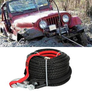 8mm*15m Synthetic Winch Rope Tow Car 4x4 Accessories Off Road Trailer Strap Breaking Strength Max 20500LBS For ATV SUV Vehicle