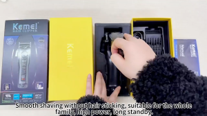 Kemei KM-1136 Grooming Kit Salon Hair Clipper Barber Cordless Hair Trimmer 0mm Zero Gapped Carving Clipper Electric Finish Cutting Machine