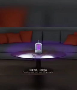 Mosquito Killer Lamp – UV Bug Zapper with Type-C | Plug-In or 2000mAh Battery | Indoor Outdoor | White/Grey