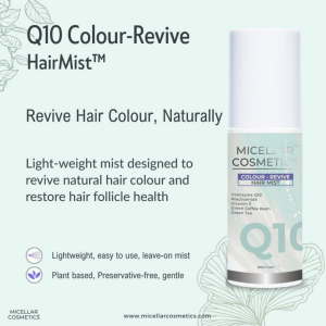 Micellar Cosmetics™ Q10 Colour Revive HairMist – Restore Natural Hair Colour Anti‑Ageing Hair Mist 100ml