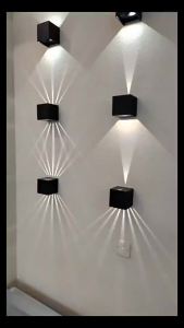 SXH  Double Head led Outdoor Waterproof Wall Lamp Wall Corridor Balcony up and down Glowing Creative Aisle Floodlight Decorative Spotlight