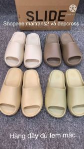 Giày Dép Quai Ngang Màu Trắng Trơn Đế Lượn Sóng DEPC999 Tặng Thêm 1 Hộp Đựng Dép