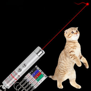 Interactive Laser Cat Teaser Toy with Red Light Infrared Pointer Electronic Pet Toy for Cat Exercise and Entertainment