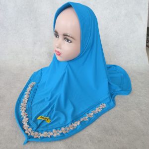 Hijab Instan Anak Polos Kombinasi Rempel Melati/Jilbab Harian Anak Arshila by Azvhira