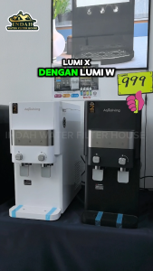 Aqualiving Mild Alkaline Water Dispenser Hot Normal Cold Lumi-W with 4 JAKIM Halal & Sirim Water Filter Water Purifier