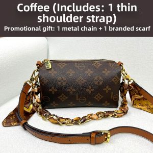 Floral Pattern Leather Crossbody Bag