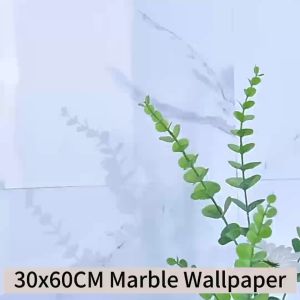 20PCS Marble Wallpaper adhesive Waterproof decor wall PVC 30×60cm printed wallpaper goods in stock