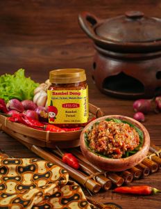 SAMBEL DONG - Sambal Terasi Less Oil Botol 220 Gram Isi Lebih Banyak & Minyaknya Sedikit