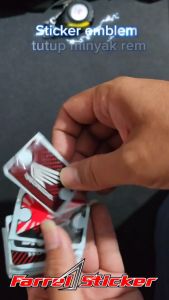 Stiker Tutup Minyak Rem PCX ADV Vario 150 ABS 3D Timbul