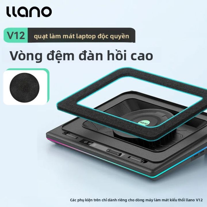 Quạt Làm Mát Laptop Llano RGB Có Bộ Lọc Bụi, Miếng Đệm Nhớ Hình Ảnh, Bộ ...