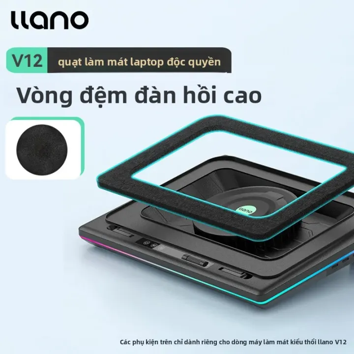 Quạt Làm Mát Laptop Llano RGB Có Bộ Lọc Bụi, Miếng Đệm Bộ Nhớ, Bộ ...