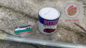 Sơn vân bông Inter màu vàng xanh lá (lon 900gr) mã 8802