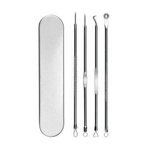 11PCS Acne Blackhead Removal Needles Kit Cell Pimples Blackhead Clip Tweezers Comedone Blemish Extractor Face Skin Beauty Gift