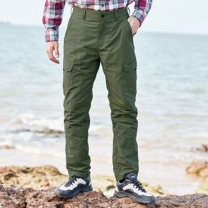 Jeep | Jeep Mens Outdoor Quick Dry Fleece Lined Casual Hiking Pants Autumn Winter Workwear Trousers Comfortable Breathable Long Trousers