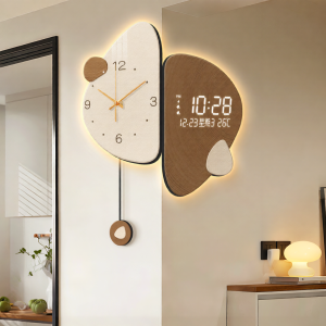 ZEDUO | Lucky Turning Corner Electronic Wall Clock