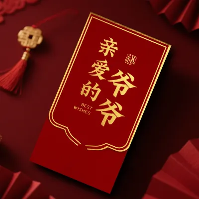 Modern Elegant Red Envelope for Son-in-laws Marriage Ceremony Birthday Greeting Creative Personalized High-end Gift Money