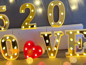 Gold Letter Number Led Light Up Sign Decoration Battery Powered 3D Alphabet A-Z Decor Lamp for Wedding Birthday Christmas Home Decor Night Light Local Seller