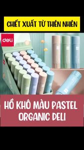 Hồ khô Deli siêu dính Hồ dán thủ công dán giấy siêu chắc màu pastel --mẫu ngẫu nhiên