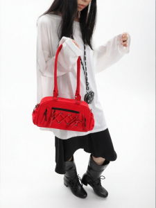 JANDRESS | Nylon Bow Boston Bag Multiple Ways to Wear Single Shoulder and Underarm