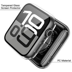 Tempered Glass Case for Apple Watch Series 10 2024 46MM 42MM Ultra 3 2 9 8 49MM 45MM 41MM 40MM 44MM Screen Protector Protection