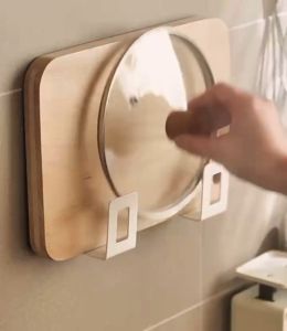 DXL Kitchen Rack Punch-free Wall-mounted Household Chopping Board Placement Rack Pot Cover Rack Storage Shelf