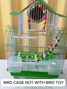 Bird Cage Large Size Double Layer For Bird With Feeder Collapsible Cage Pet Toy 39x30x23CM