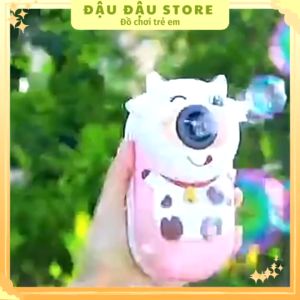 Máy chụp ảnh bắn bong bóng - Máy chụp hình chú heo dễ thương bắng bong bóng xà phòng cho bé Đậu Đậu Store