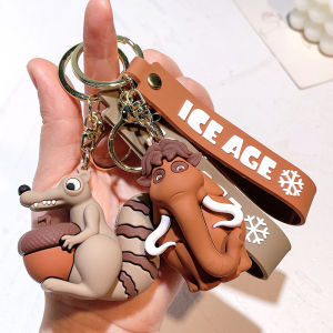 Anime Movie Ice Age Keychain Cartoon Cute Keyring Student Backpack Car Key Chain Snowflakes Christmas Gifts