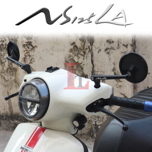 Nhà Máy LatinMotor Đèn Xe Máy Phản Chiếu Bằng Sợi Carbon Nhôm Cổ Điển Tròn Cho Xe Máy Honda New Asia NS125LA Đèn Xe Máy Phụ Kiện