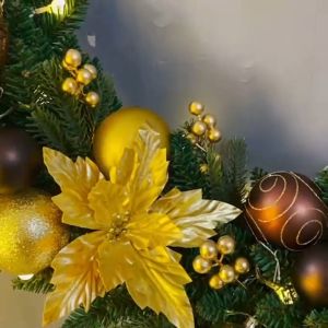 Complete set garlands for christmas decorations 2024 artifical eucalyptus garland for center table green garland christmas ratton wreath christmas tinsel garland christmas balls christmas flower christmas bow christmas ribbons roll xmas decorBINLU
