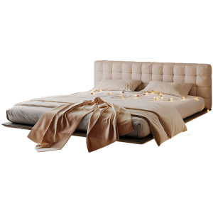 IDEA SPACE | Genuine Leather Suspension Bed Queen