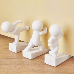 Cartoon Decorative Door Stop Non-slip No Drilling Door Stopper Anti Collision Action Figure Door Bumper for Home&Bedroom