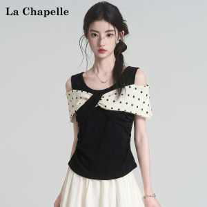 La Chapelle | High-Grade Black Off-Shoulder T-shirt