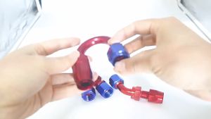 AN6 Fitting Straight Swivel Hose Selang Aluminium 0 Derajat 90 Derajat