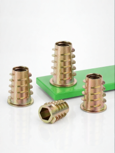 GUWANJI | Zinc Alloy Woodworking Nut With Internal and External Thread Sunk Head Hexagon Furniture Insert Trapezoidal M4-M10