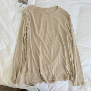 Elastic Soft Fitting Long Sleeve T-Shirt
