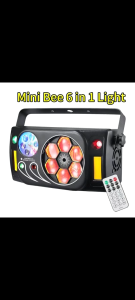 Stage Lighting Full Color 6 in 1 Pattern Effect Light/ LED Mini Bee Eye Lamp/ Remote Control Flashing Stage Light for DJ Stage Activity Indoor & Outdoor