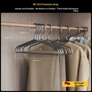 MINGZHI | Aluminum Non-Slip Clothes Hanger for Home Use