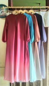 ALAIDA GRADIENT DRESS | Gamis Gradasi | Busui Friendly | Gamis SMLXXL2XL JUMBO | Gradasi Dress