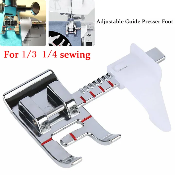 Adjustable Guide Sewing Machine Presser Foot - Fits All Low Shank 