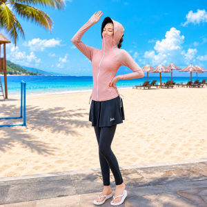 Barbie | Hooded Split Swimming Suit Slimming